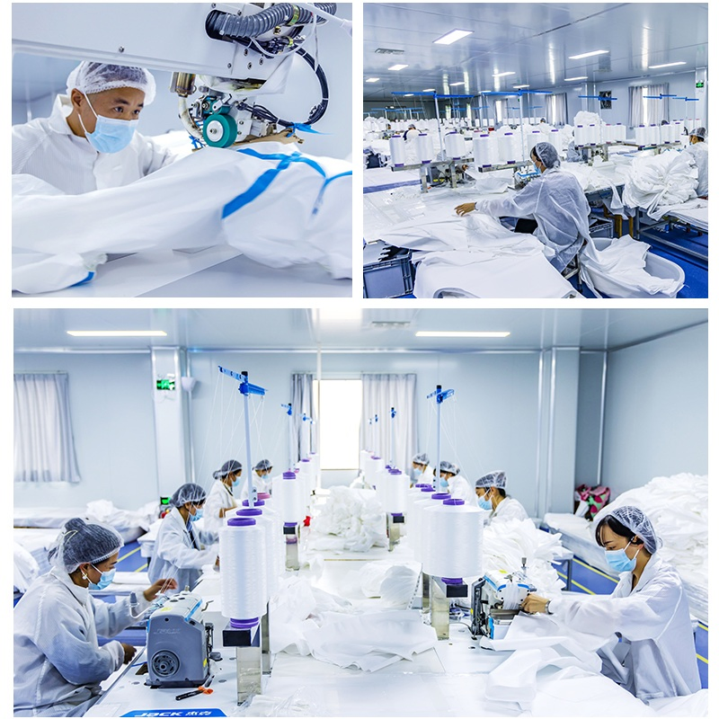 Liquid Resistant Disposable Coverall Industry Safety Clothing Chemical Protective Suit Lab Coat Disposable Medical Examination Gown Scrub Suit