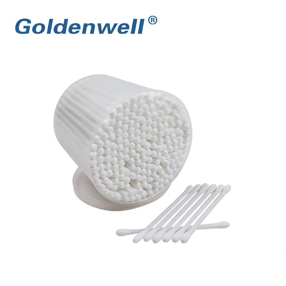 Disposable Medical Wood Stick Cotton Swab Cotton Ear Buds