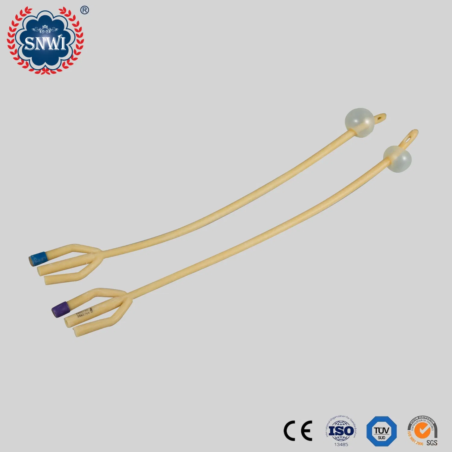 CE Approved Hospital Medical Disposable Sterile 2/3 Way 100% Silicon Coated Latex Foley Balloon Urethral Urine Drainage Catheter
