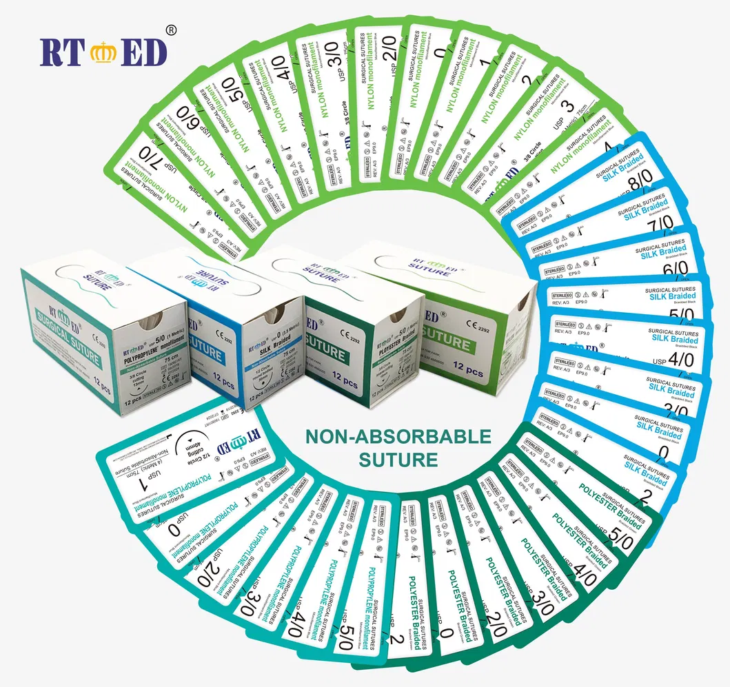 Non-Absorbable Surgical Suture with Needle Silk