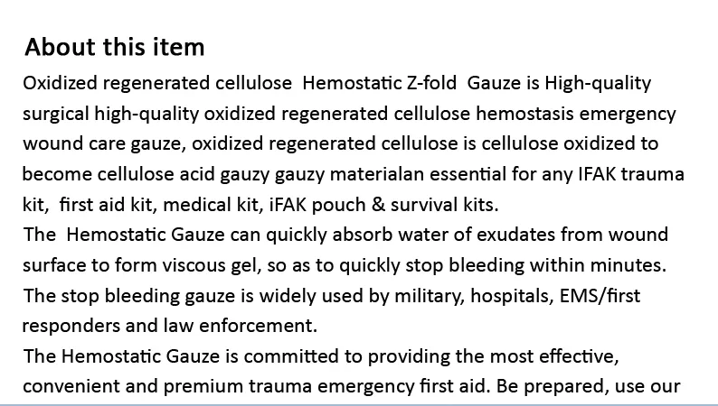 Hemostatic Gauze 1
