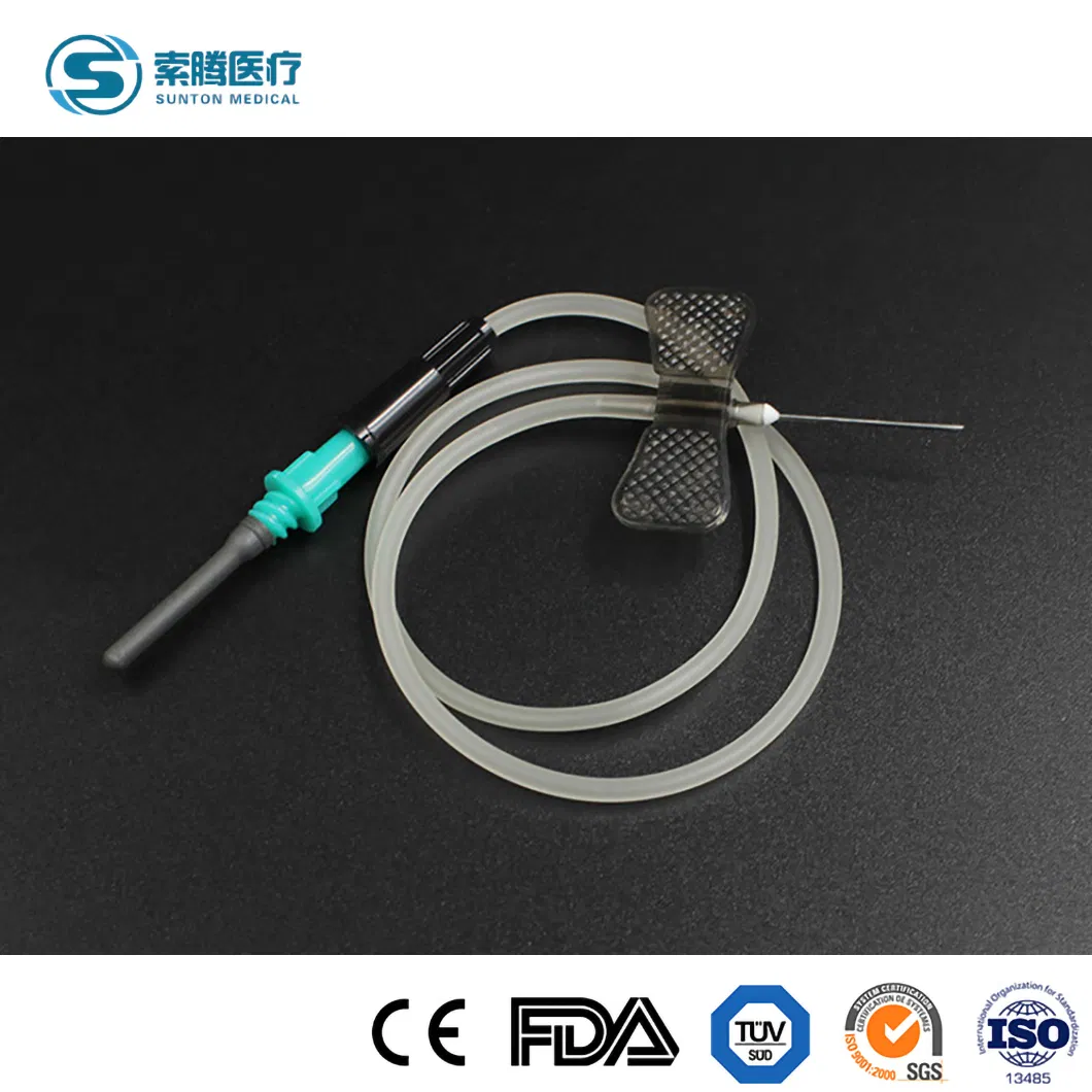 Medical Disposable Safety Vacuum Stainless Steel Sterile Lancet Butterfly Blood Specimen Collection Collecting IV Needle with Luer Slip/Lock