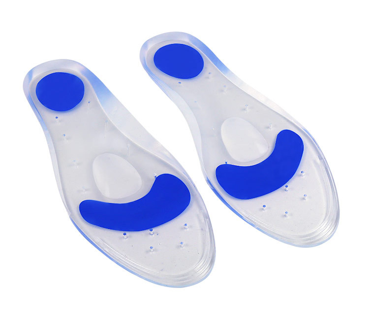 Wholesale Silicone Orthopedic Insoles for Heel Spur Injury Sport Footcare Feet Arches Support Orthotics Insole for Sport Shoes