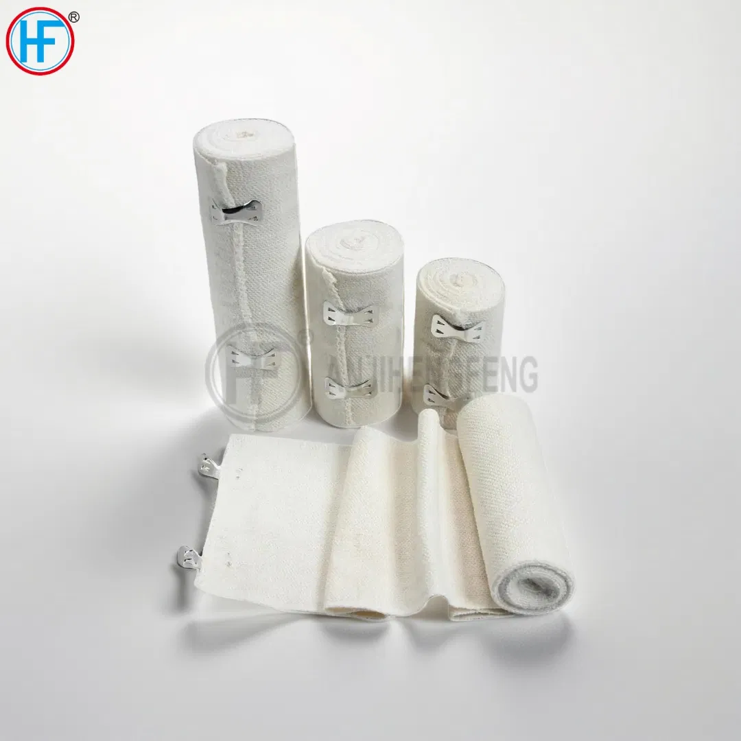 CE Approved Medical Supply Natural (Bleached) Plain Elastic Bandage