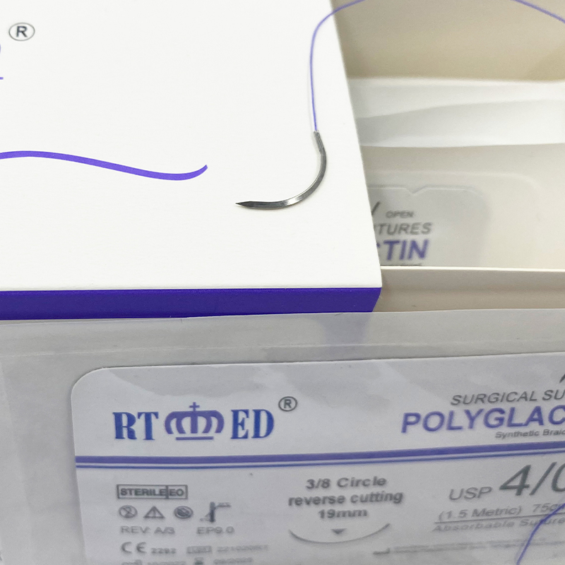 Haidike Factory Medicall Supplier Absorbable PGA/Pgla/Polyglactin910 /Pdo Surgical Suture with Needle