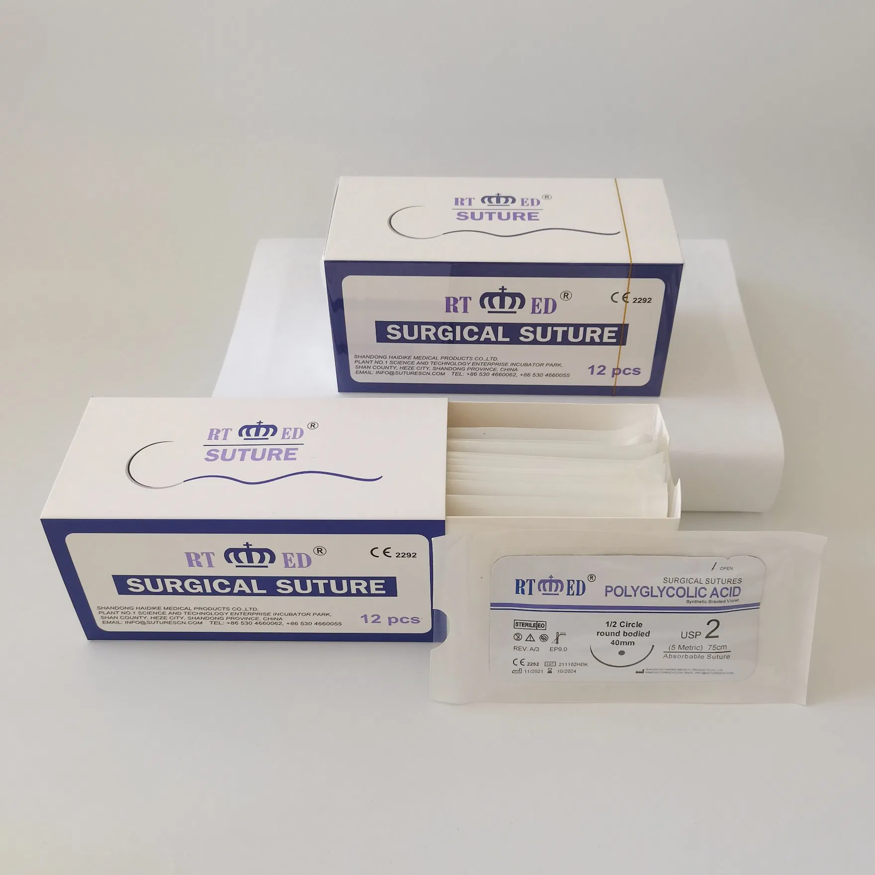High Quality Manufacture of Sterile Synthetic Polyglycolic PGA Sutures Absorbable Surgical Suture