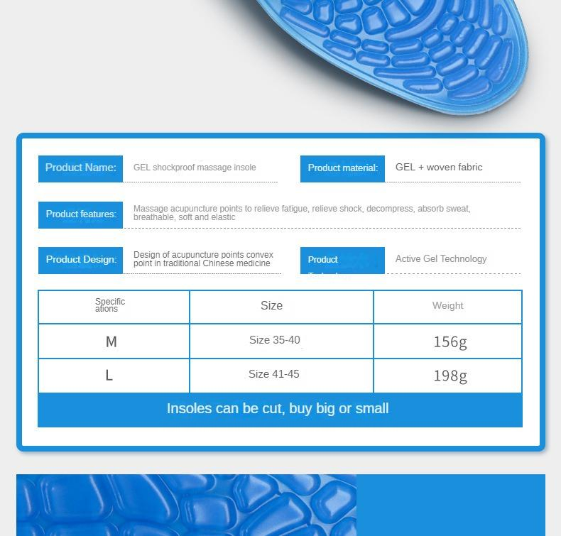 Foot Care Removable Shoe Inserts Silicone Gel Arch Support Insoles Plantar Fasciitis Orthotic Flat Foot Insole Absorb Shock for Running and Other Sports