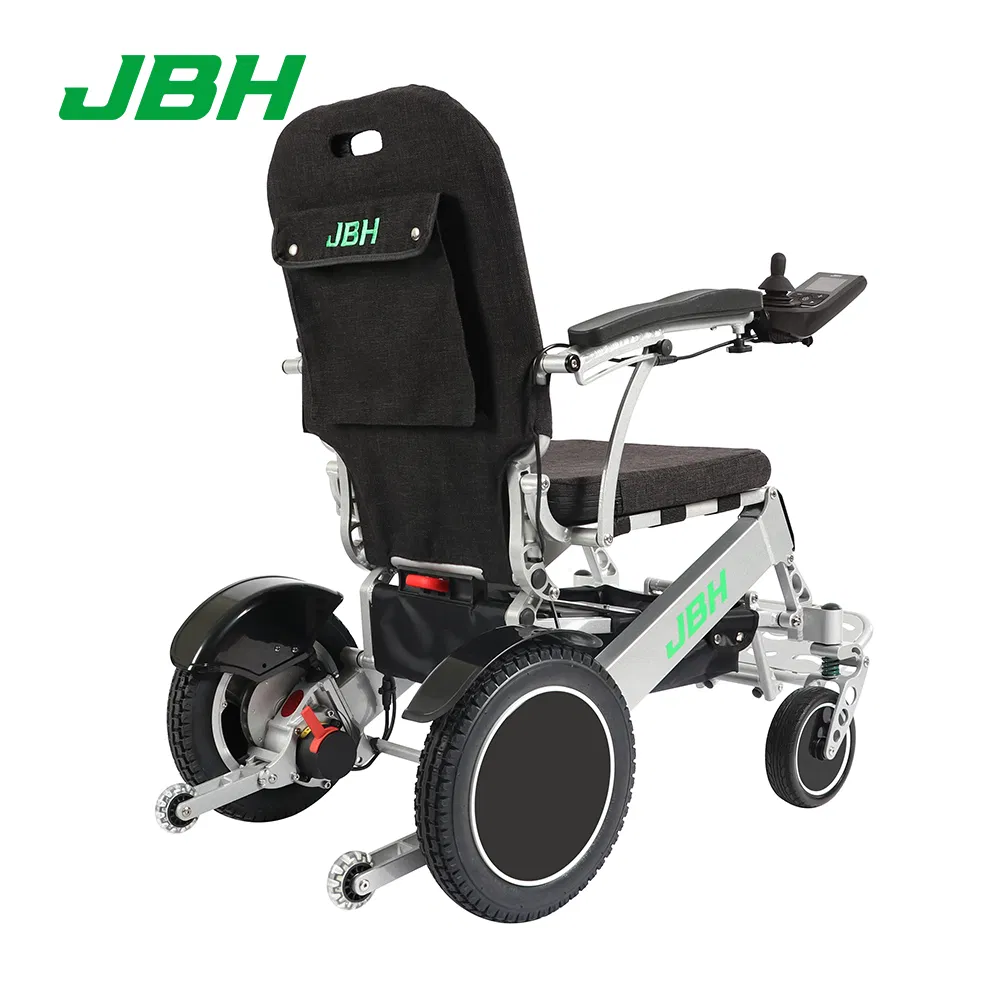 Health Care Supplies 120kg Loading Aluminium Lightweight Folding Powered Electric Wheelchair