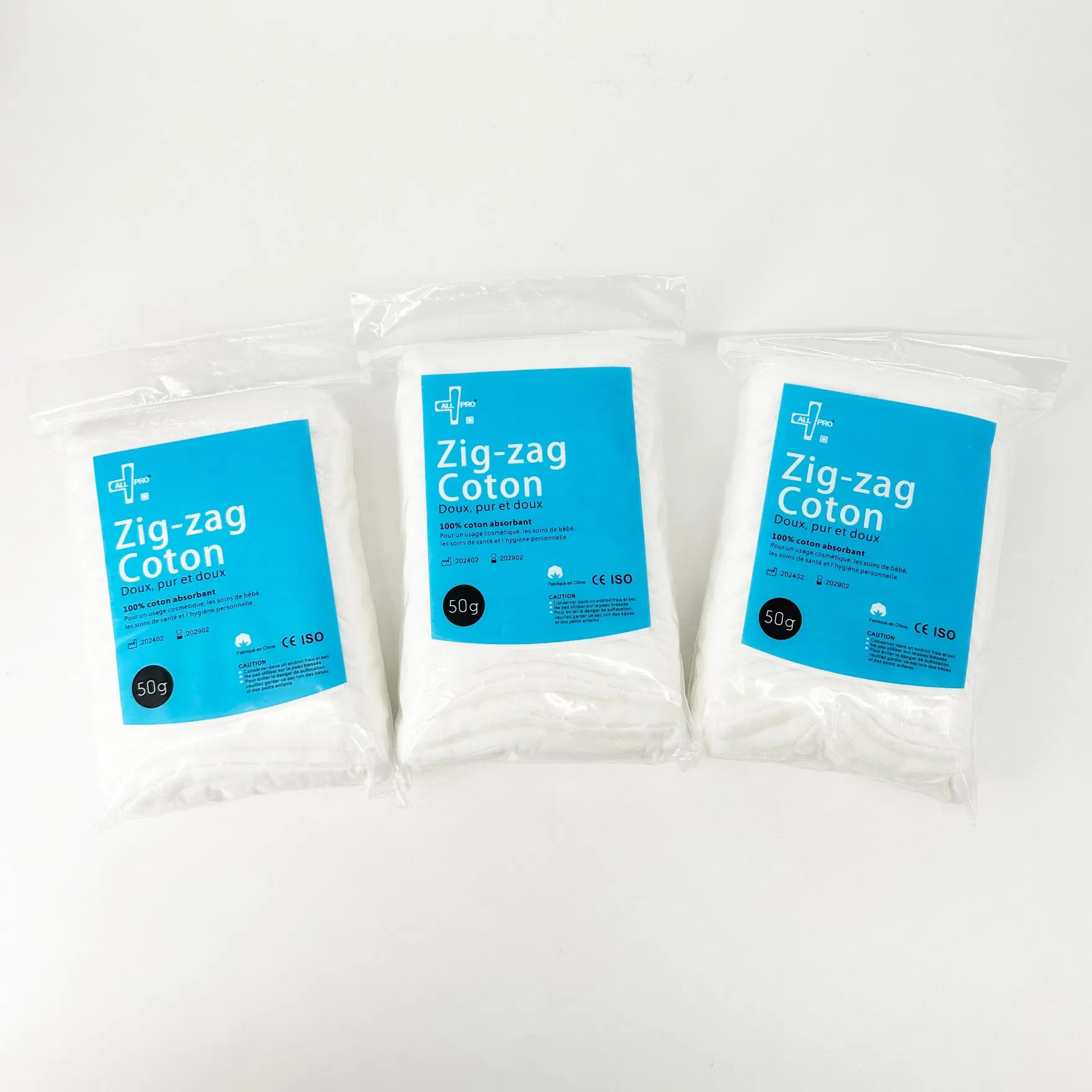 Medical Disposable 50g Zig-Zag Cotton