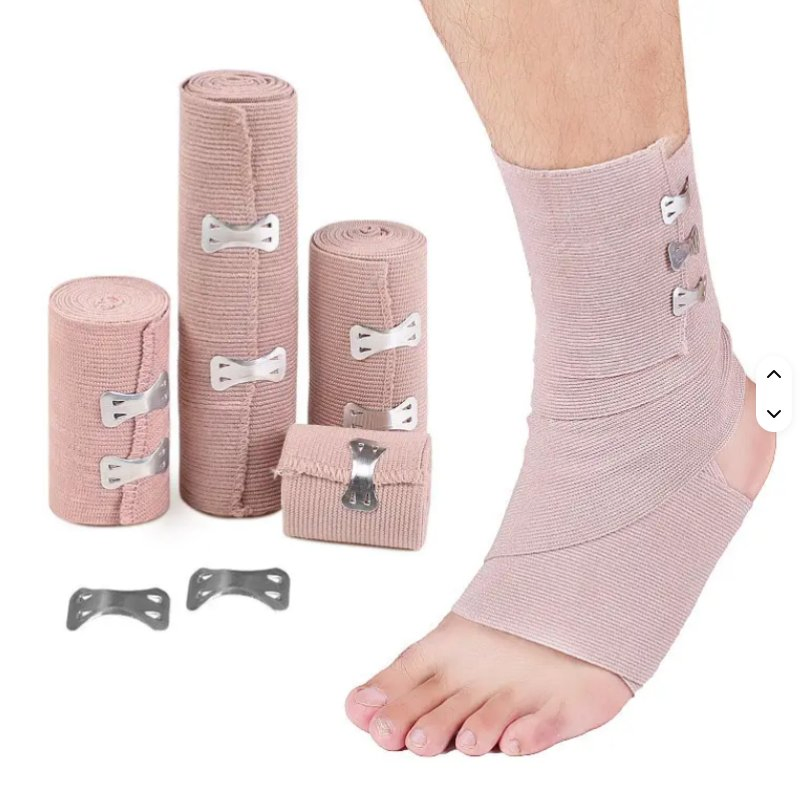 Spandex and Cotton High Elastic Bandage 80g-120g for Pharmacy and Medical Use