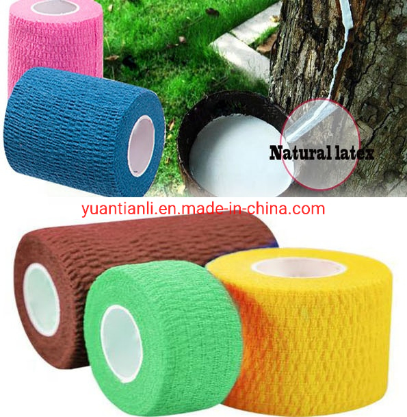 Medical Non Woven Easy Tear Self Adhesive Vet Wrap Elastic Cohesive Bandage