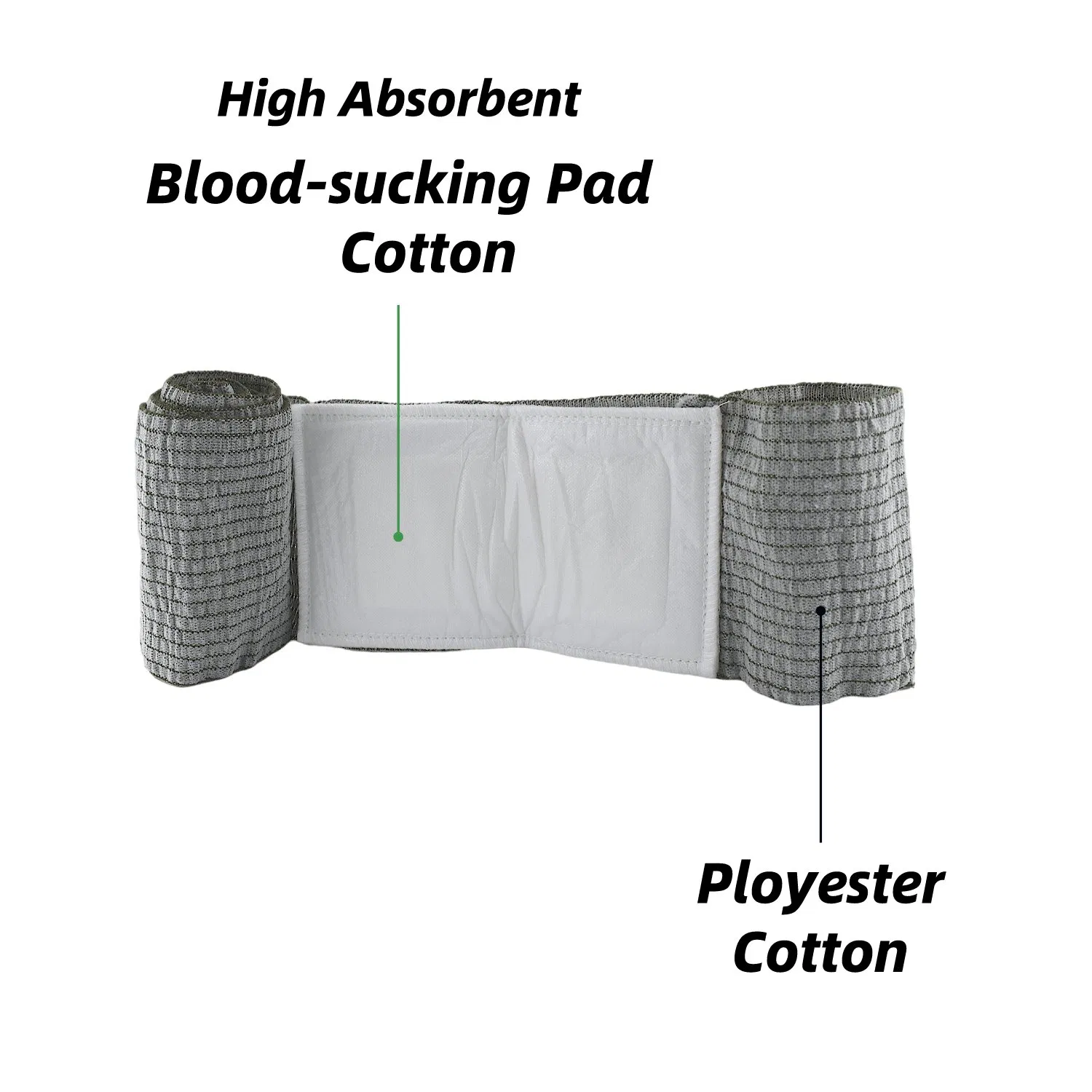 Medical Sterile Hemostatic Pressure First Aid Trauma Dressing High Compression Elastic Emergency Israeli Bandage