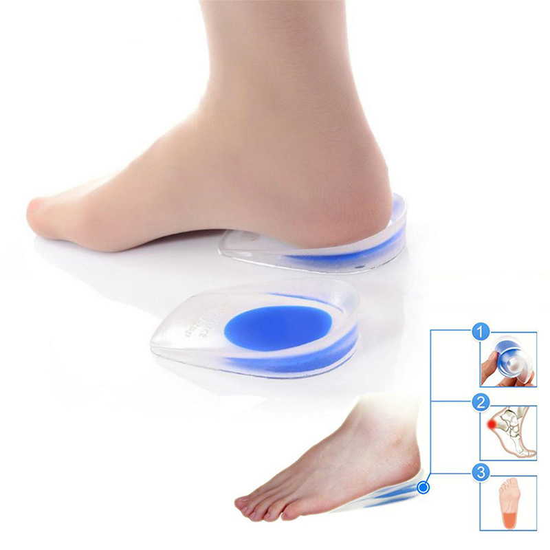 Gel Heel Cups Invisible Heel Insoles Silicone Foot Pad