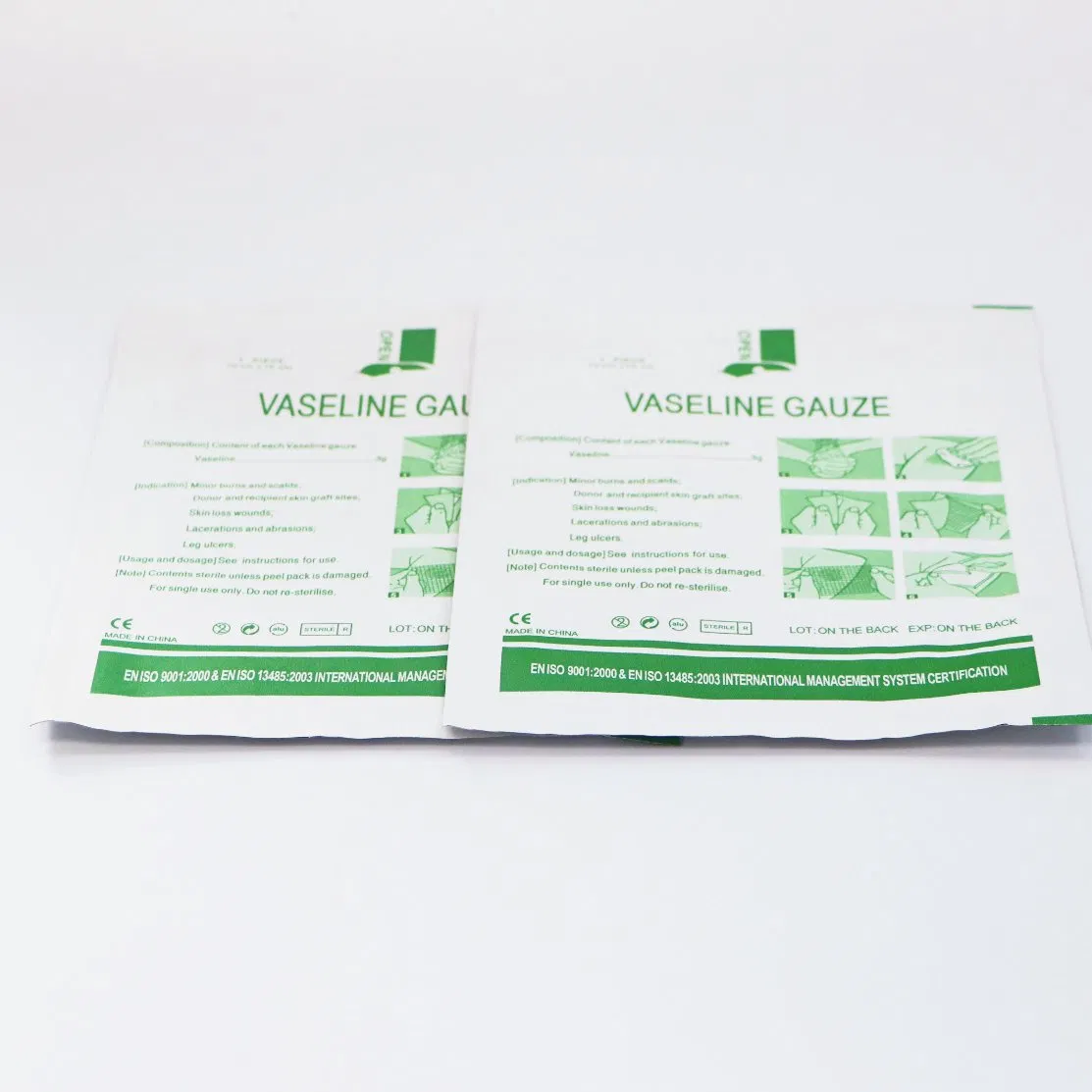 Hot Sale Different Sizes Disposable Medical Paraffin Gauze