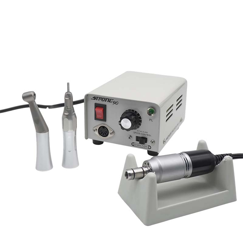 Korea 35000rpm Strong 90 E-Type Contra Angle Handpiece Dental Laboratory Brushed Micromotor