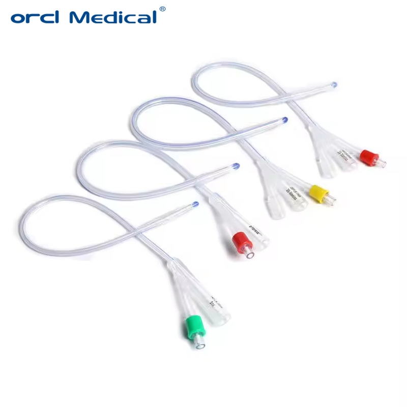 Medical Supply Two Way Three Way Foley Catheter Silicone Urinary Catheter for Single Use