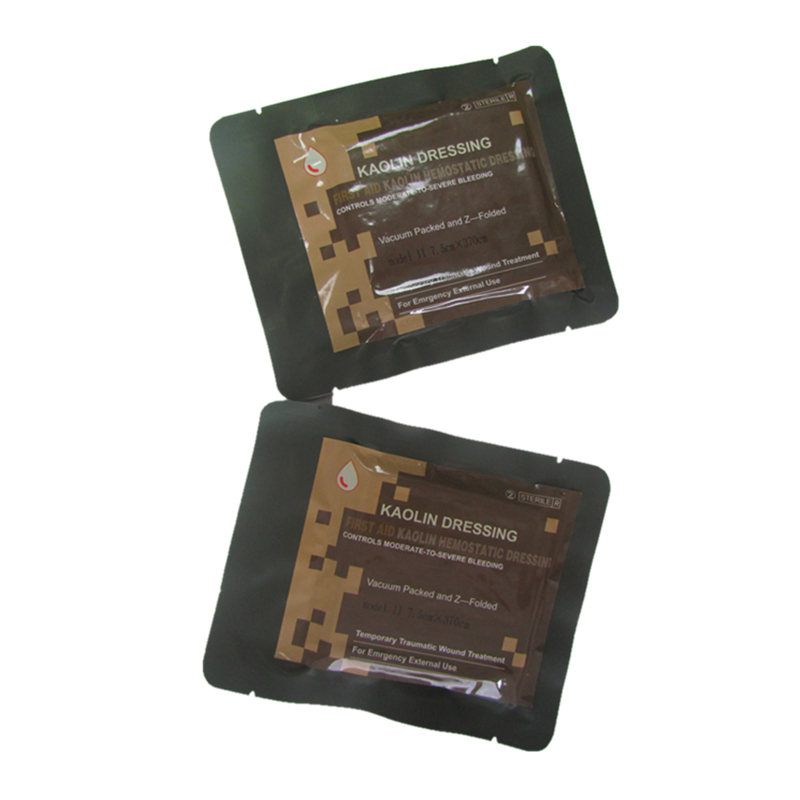 Medical 100% Cotton and Sterile Outdoor Warfare Emergency Kaolin Gauze Hemostatic Dressing