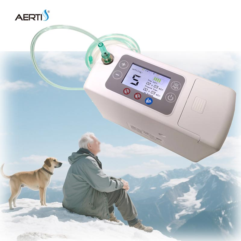 Aerti Outdoor Oxygen Supply Equipment Health Care Oxygen Concentrator Portable Machine