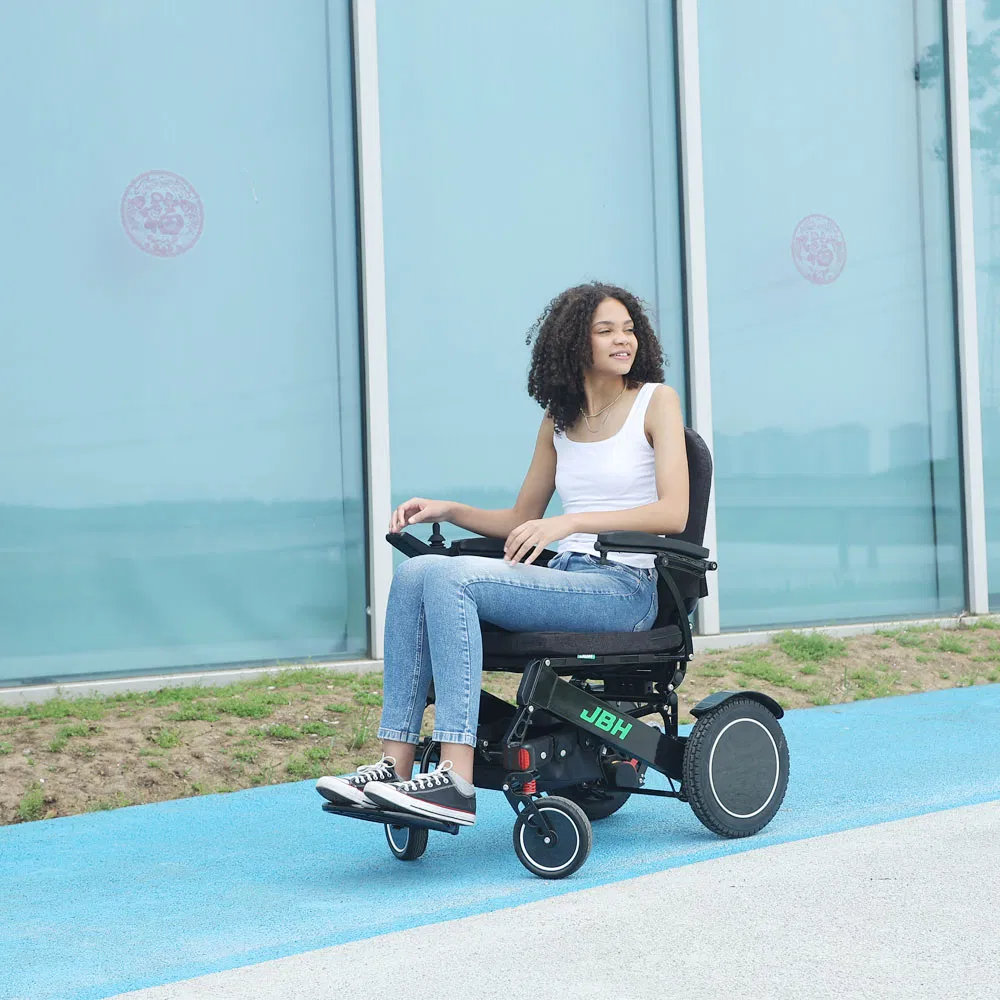 Health Care Supplies 120kg Loading Aluminium Lightweight Folding Powered Electric Wheelchair