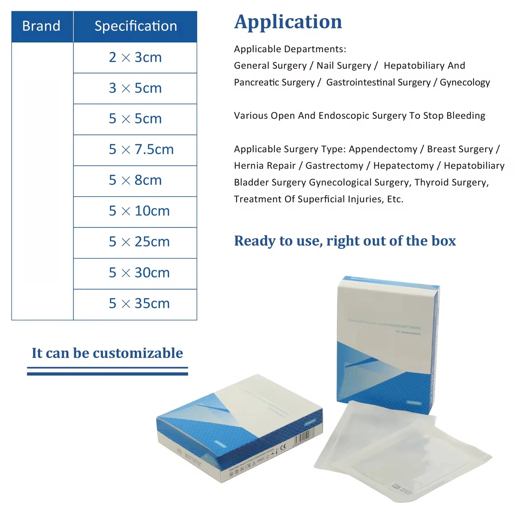 Absorbable Surgical Hemostatic Gauze 7
