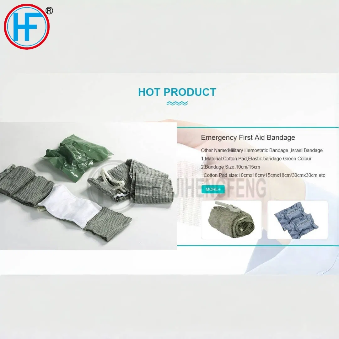 First Aid Equipment Wholesale Military Style Trauma Bandage Medical Emergency Compression Green Israel Bandage