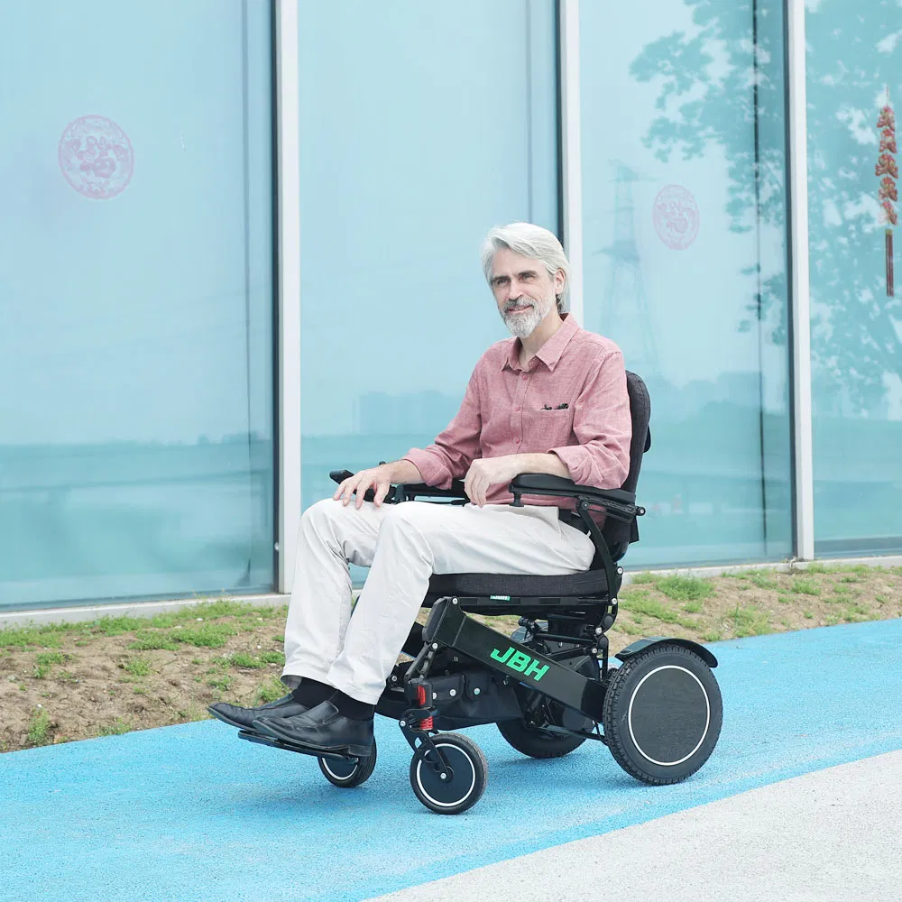 Health Care Supplies 120kg Loading Aluminium Lightweight Folding Powered Electric Wheelchair