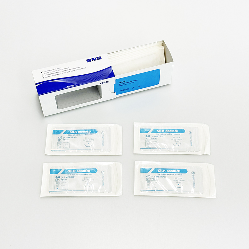 Absorbable or Non-Absorbable Pdo PGA 910 Silk Polydioxanone Catgut Polyester Nylon Surgical Suture Thread with Needle