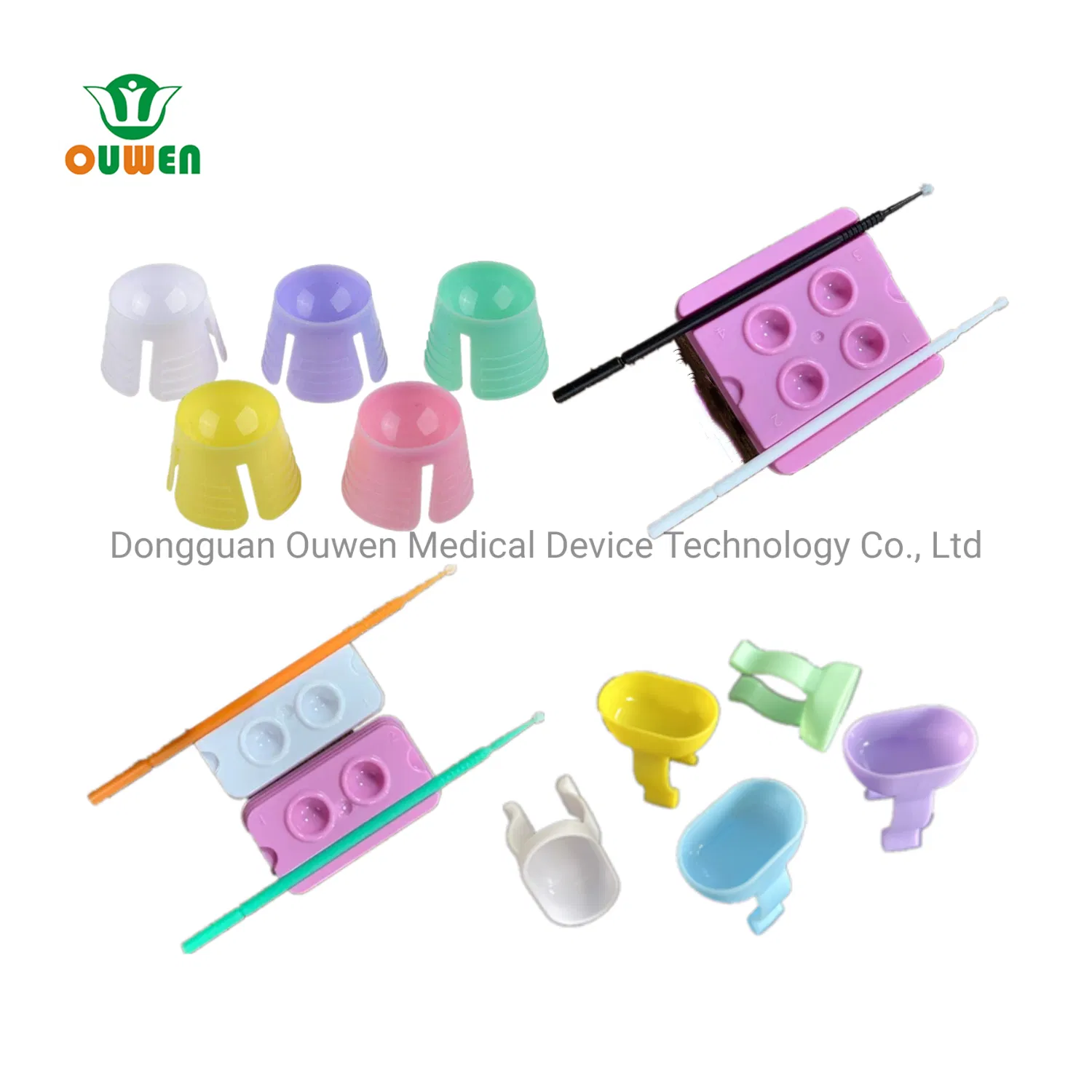 Dental Supply Adhesive Disposable Mixing 2/4 Holes Trays Model