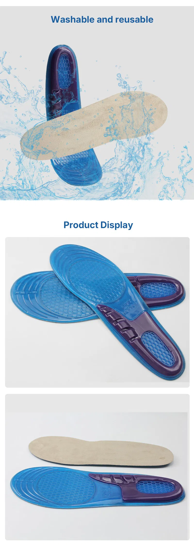 Running Orthotics Silicone Gel Insoles