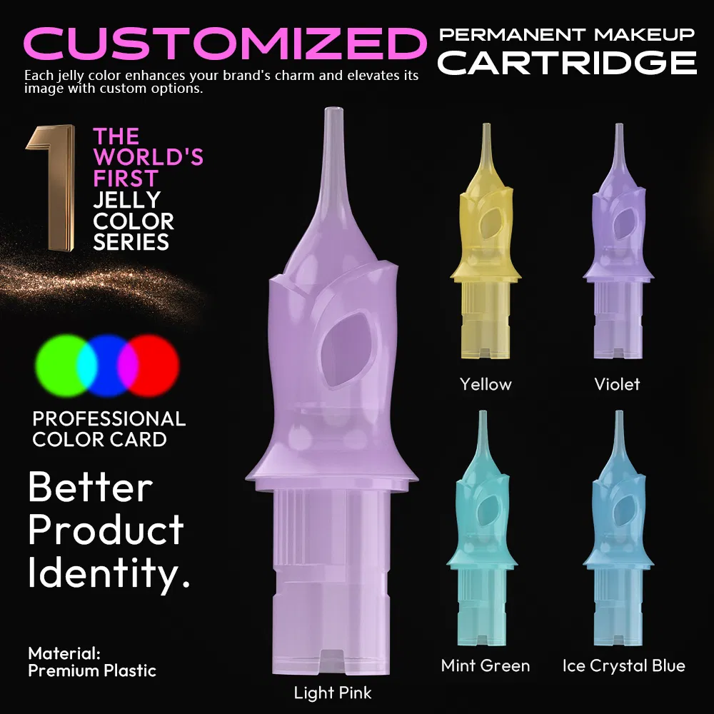 Medical Grade Multicolor Permanent Makeup Cartridge Stainless Steel Needling Needles