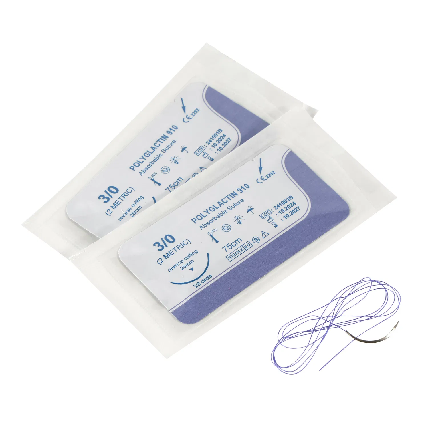 Medical Thread Suture Polyglycolic Acid 910 Nylon Silk PGA Pdo Pds Pgla Chromic Catgut Plain Catgut Suture for Wound Enhanced Surgical Suture with Needle CE ISO