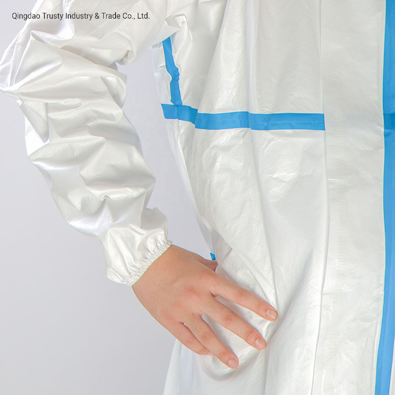 50-70GSM PP+PE Non Woven Disposable Coverall Protective Clothing Medical