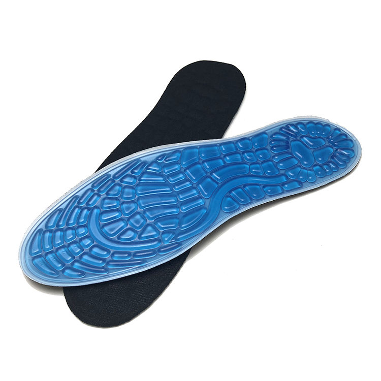 Trim to Size Good Shock Absorption Foot Pain Relief From Plantar Fasciitis Silicone Massaging Gel Insole