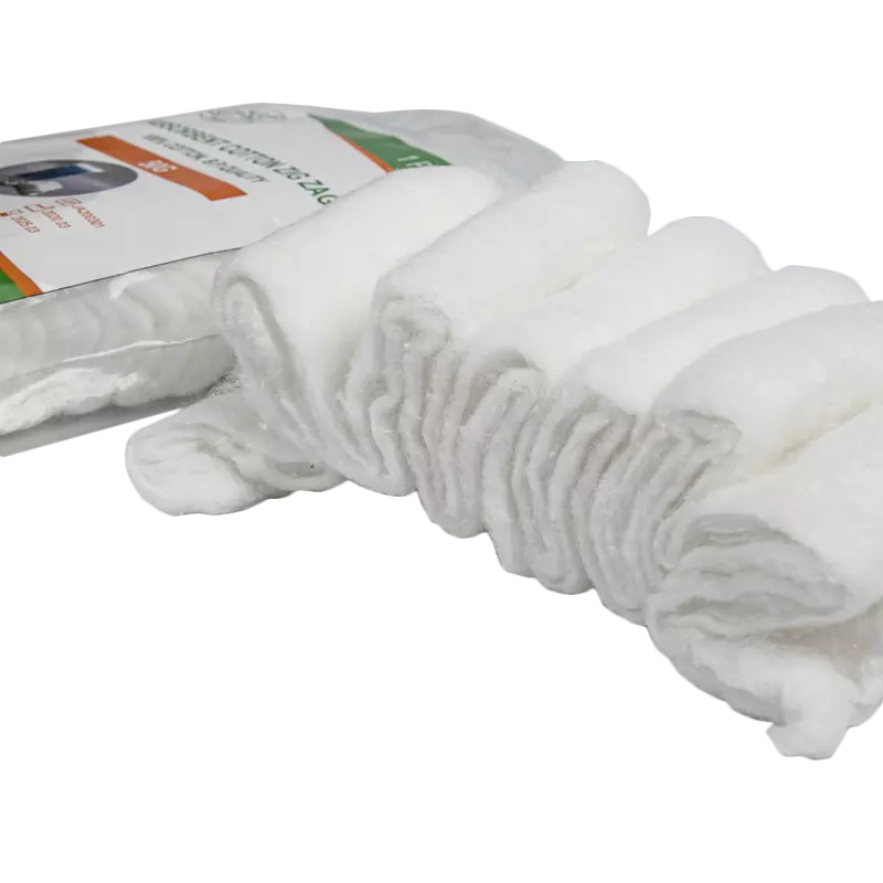 Factory Wholesales Medical Absorbent Pure Bleached Cotton Folded Medical Absorbent Zigzag Cotton Wool