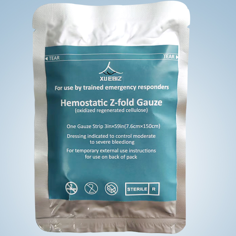 7.6*150cm Oxidized Regenerated Cellulose Gauze Wound Emergency Hemostatic Gauze Dressings