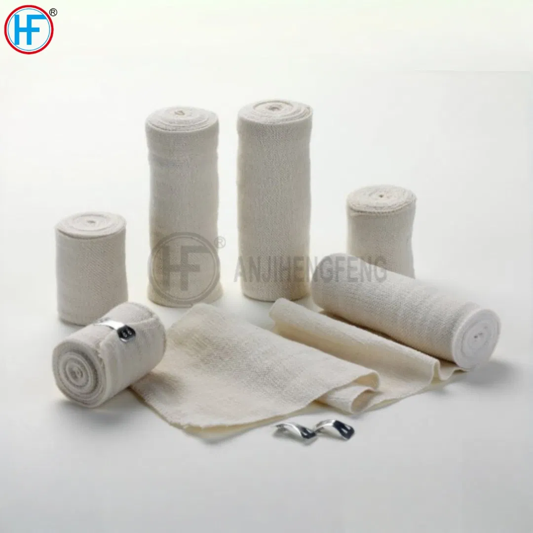 CE Approved Medical Supply Natural (Bleached) Plain Elastic Bandage