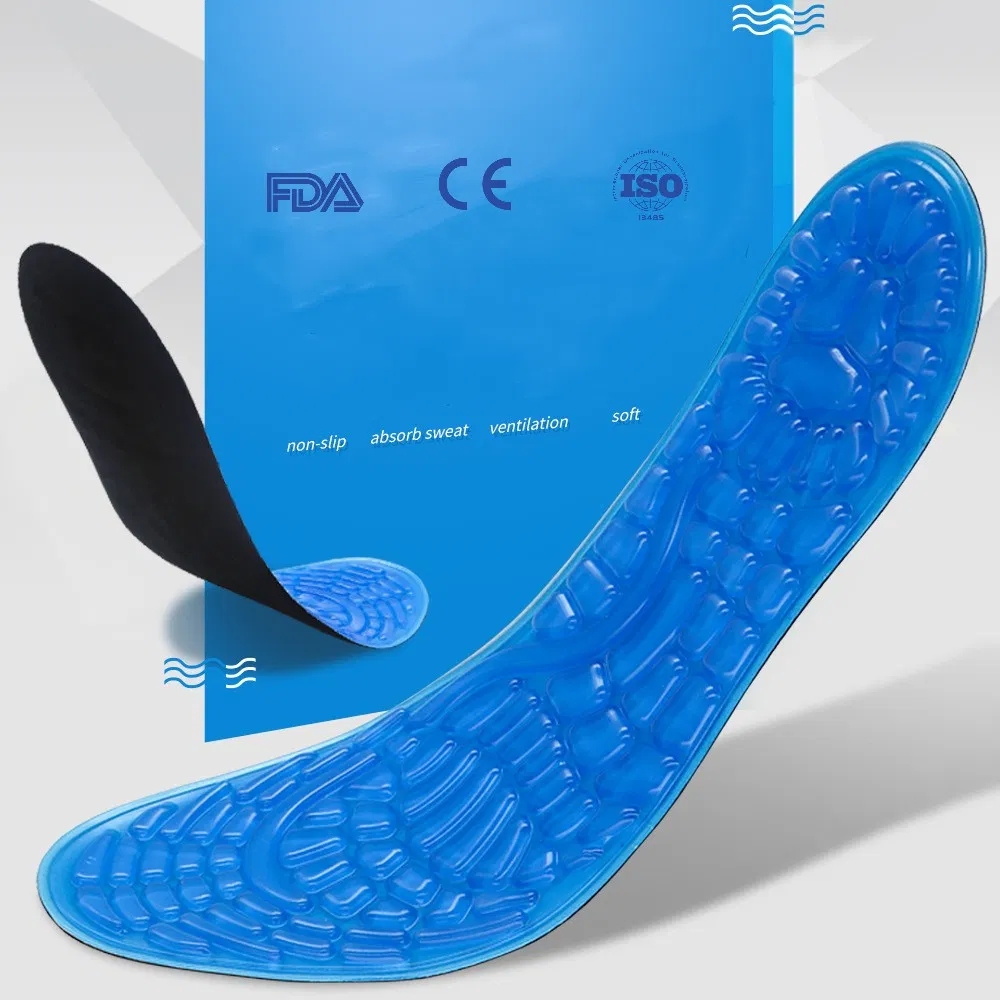 Silicone Gel Athletic Shoe Insole Plantar Fasciitis Shoe Inserts Arch Support Orthotic Providing Cushioning Shoe Insoles for Flat Foot