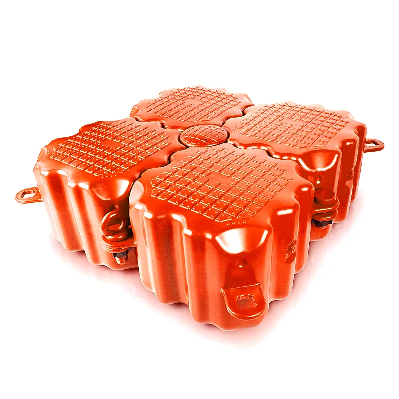 China Suppliers Factory Concave-Convex Floating Dock in Orange - High-Density Polyethylene, 300-350 kg/m² Buoyancy