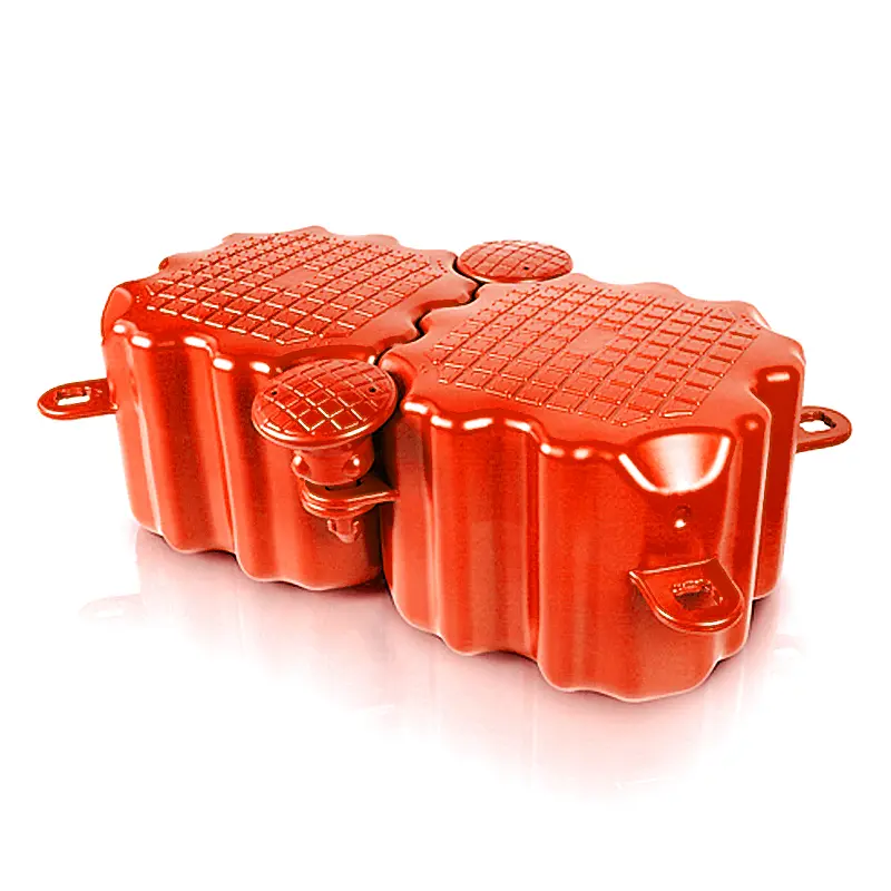 China Suppliers Factory Concave-Convex Floating Dock in Orange - High-Density Polyethylene, 300-350 kg/m² Buoyancy