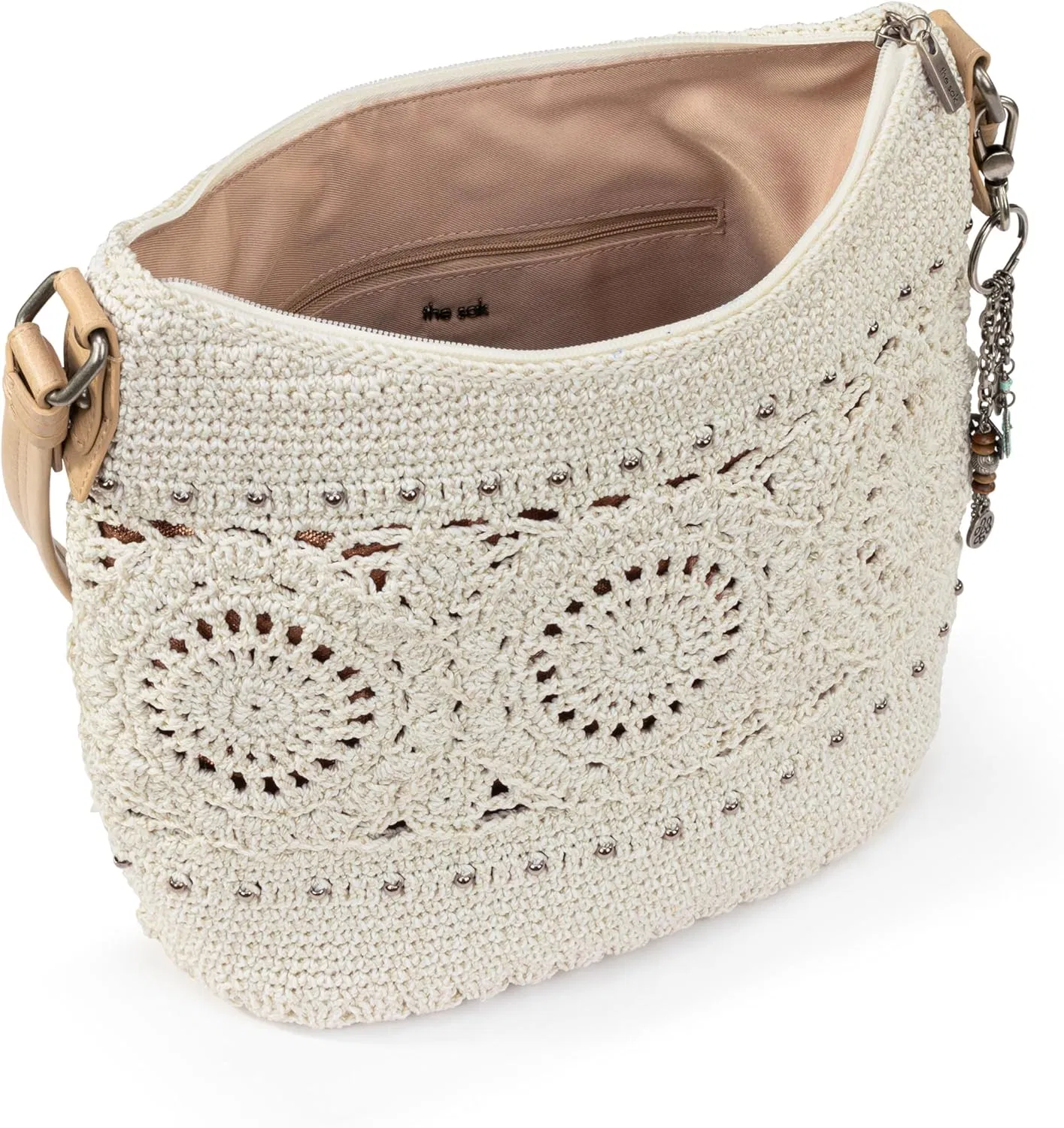 Bolsa Hobo Sequoia em Crochê Manual, Silhueta Macia e Despojada, Design Atemporal e Elevado