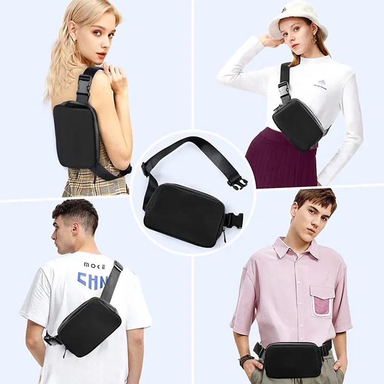 Bolsas de cintura transversais, pequenas bolsas de cintura para mulheres e homens