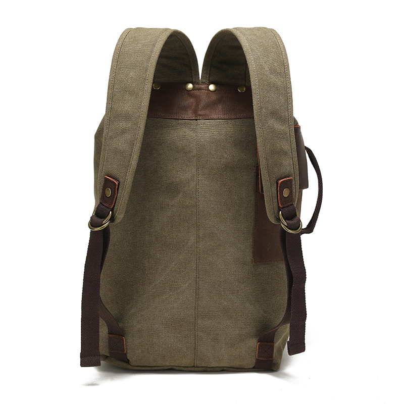 Mochila Commuter de Lona Encerada Durável para Esportes ao Ar Livre, Casual, Viagens e Uso Diário (CY0608)
