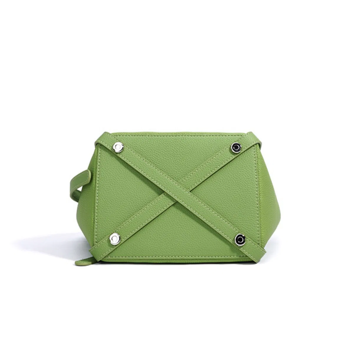 Bolsa de Couro Luxuosa em Formato de Balde para Mulheres