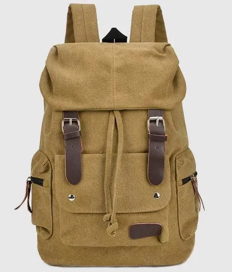 Mochila de Lona Lavada de Alta Densidade para Lazer para Estudantes