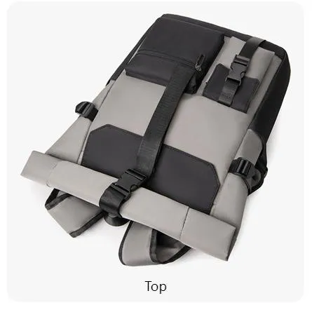 Mochila de Viagem Urbana Casual Espaçosa com Bloco de Cores Trendy para Laptop