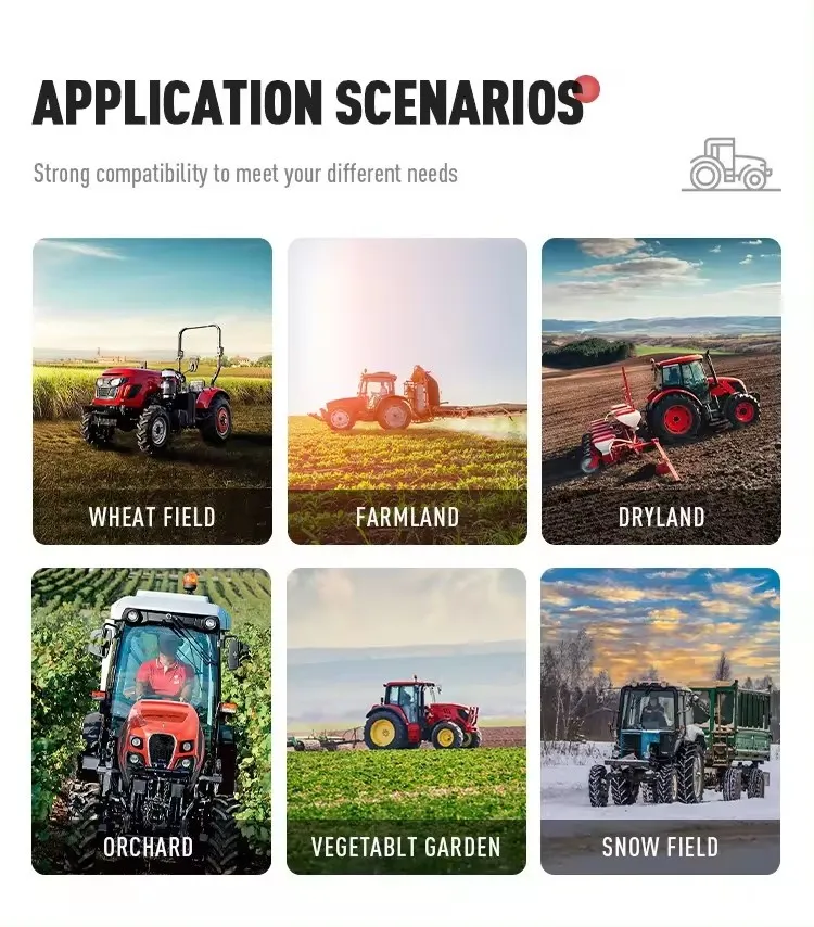 35HP 40HP 100HP 130HP 45HP Disponibilidade de Peças para Trator Transportador de Madeira Pacote de Visibilidade Noturna para Trator Horticultural Lâmina de Neve