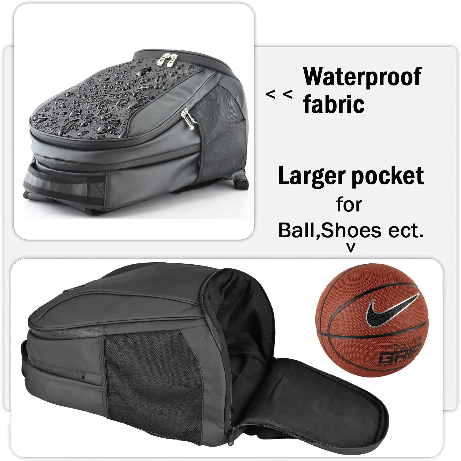 Mochila escolar para laptop personalizada, à prova d'água, para viagens e esportes