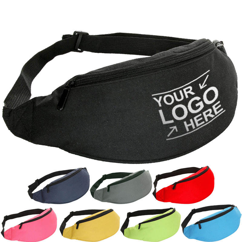 Bolsa de nylon impermeável personalizada com logotipo bordado, bolsa de crossbody esportiva, cinto de peito, cintura, bolsa de cintura