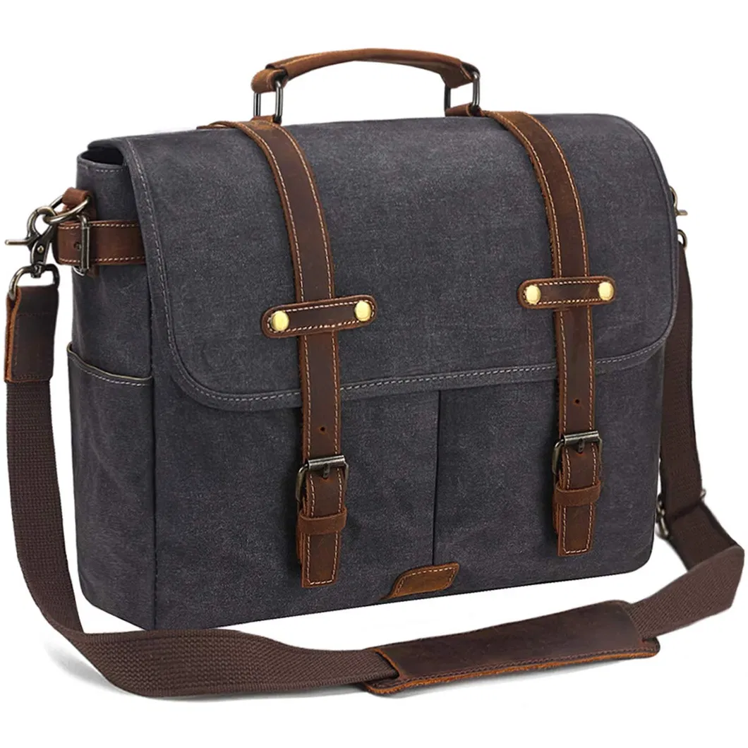 Bolsa de Ombro de Couro Vintage Impermeável 5