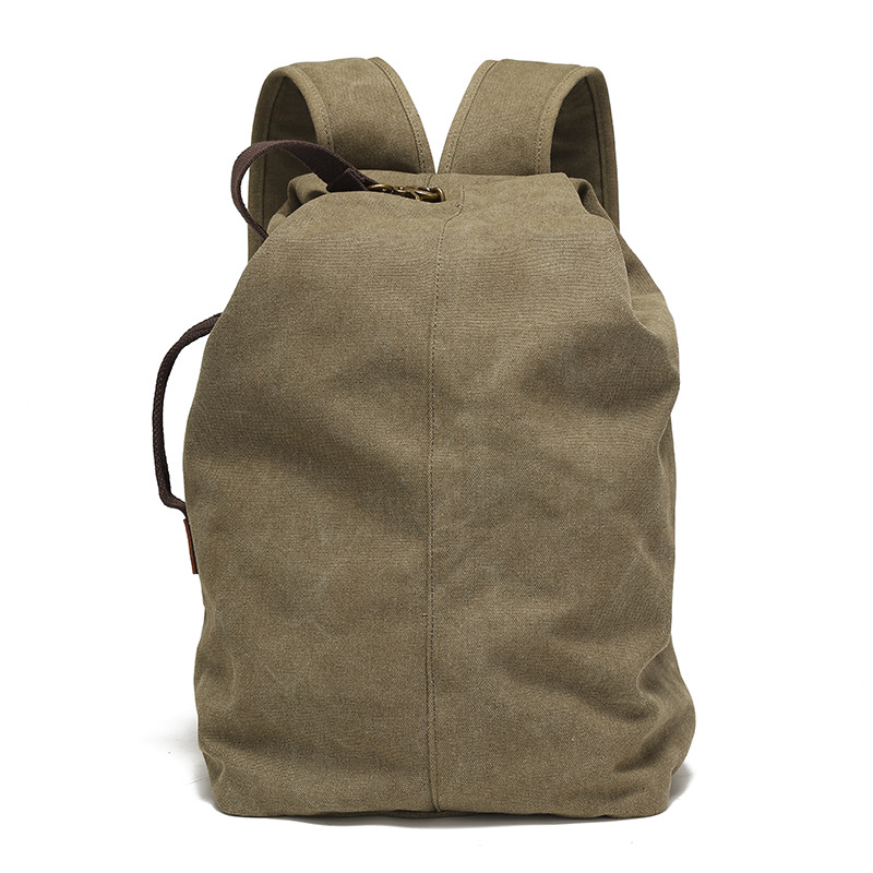 Mochila Commuter de Lona Encerada Durável para Esportes ao Ar Livre, Casual, Viagens e Uso Diário (CY0608)